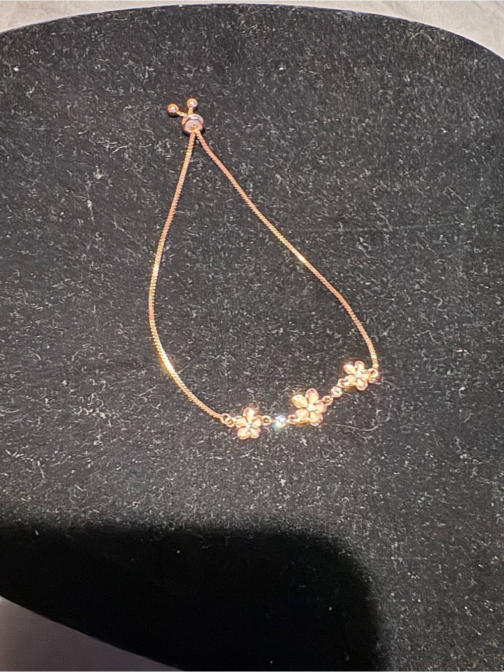 Delicate Sterling Silver Flower Bolo Bracelet